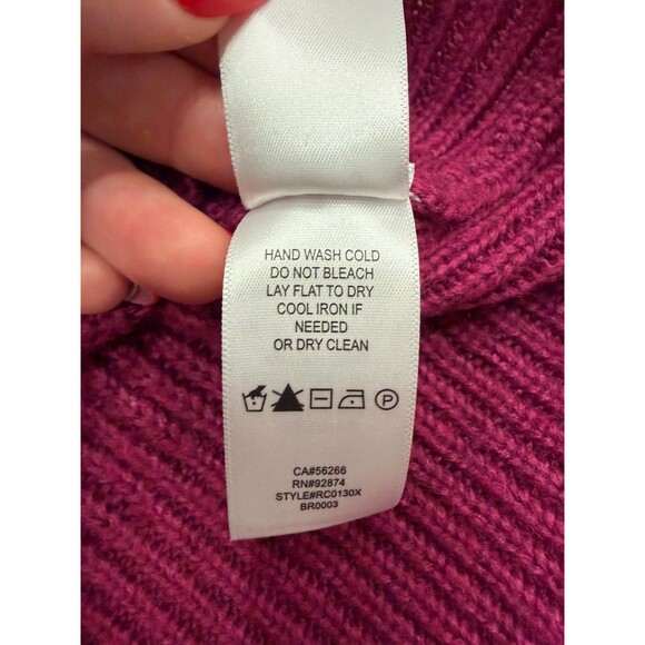 Splendid Cardigan Women XS Fuchsia Pink Cable Knit Button Oversized Sweater - Picture 9 of 9